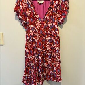Anthropology Dress XS Vibrant Multicolor Patterned Dress